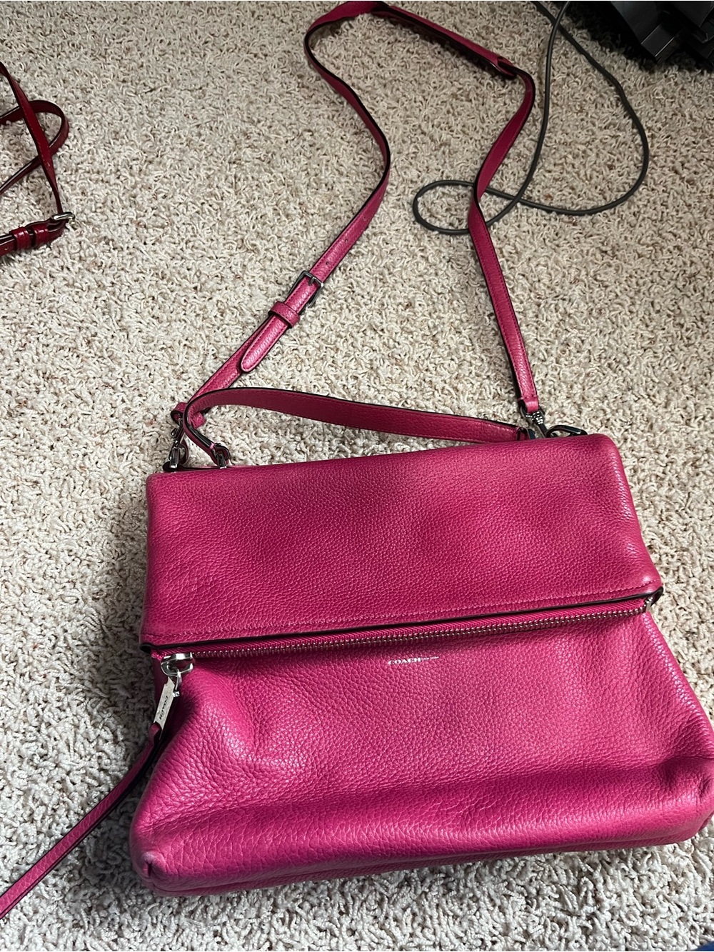 Coach Pink Leather Crossbody Bag - Picture 2 of 13